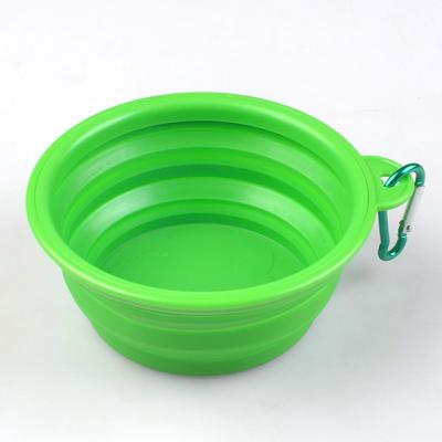 China Sustainable Portable Folding Small And Medium Size Dog Feeder TPR Material 11.8oz Pet Drinking Bowl for sale