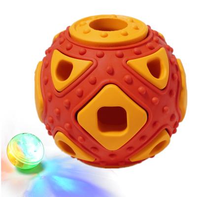 China Dropshipping Viable Built-in Dog Cat Pet Training Toy Teeth Driving or Cleaning Bell Chewing Ball Pet Toy for sale