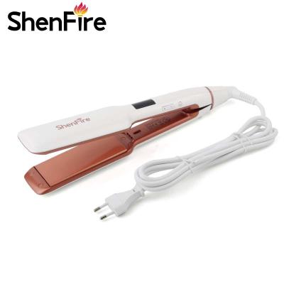 China Household High Quality Hot Style TOP10 Wide And Smooth Flat Professional Electric Ceramic Hair Straightener Best for sale