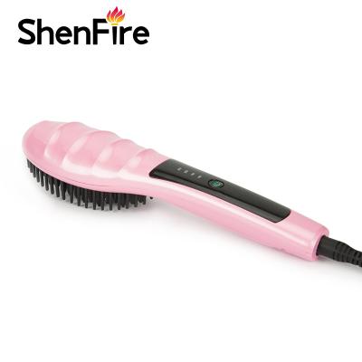 China Best Nondisposable Hair Straightener Brush Comb Ceramic DIY Hair Combs Salon Hairdressing Styling Tool Hairdresser Combs Anti-Static Brush for sale