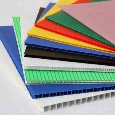 China High Quality Recycled Materials 4x8 Colored PP Corrugated Plastic Sheet PP Plastic Hollow Sheet for sale