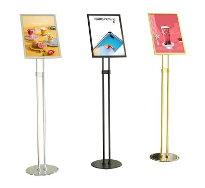 China Environmental Friendly Sign Holder Board Aluminum Alloy Display Stand Office Floor Billboard Propaganda Display Stand Vertical Poster for sale