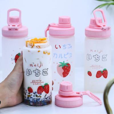 China Viable 500Ml Children Water Glass Cartoon Design For Kids Camping Water Bottle Glass for sale