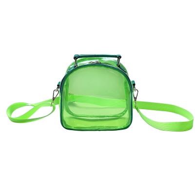 China Waterproof Clear Sling Pocket Ladies Stage Approved Mini Handbag PVC Cross - Transparent Body Shoulder Bags Messenger Bag For Women for sale