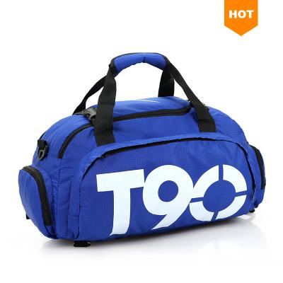 China Wholesale custom cheap high quality duffle T90 duffle backpack men's travel bags sports gym duffel bag with shoe compartment for sale