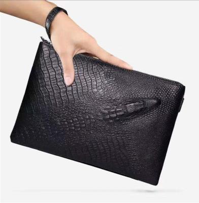 China 2020 OEM waterproof men's clutch bag crocodile genuine leather handbag for men's business clutch bags factory wholesaler for sale