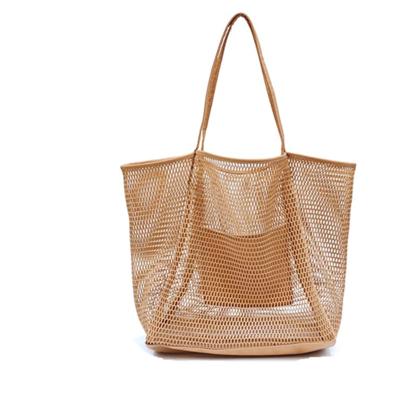 China OEM Waterproof Custom Lightweight Mesh Beach Tote Bag Womens Shoulder Handbag for sale