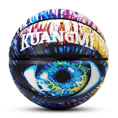 China Gifts application size7 PU Kuangmi color basketball indoor and outdoor creative basketball for sale