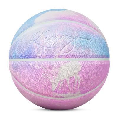 China PU Kuangmi basketball Sakura deer indoor and outdoor women's ball girl application size7 basketball for sale