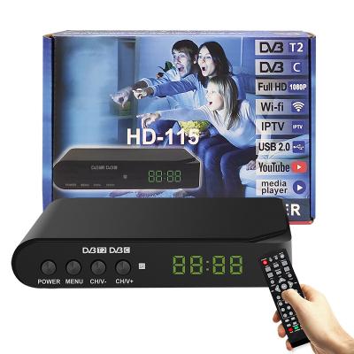 China Wholesale Dvb-C 1080p Top Terrestrial Dvb-T2 Tdt Receiver Full HD Digital TV Box HD-115A for sale