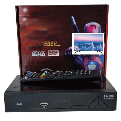 China hd STB HEVC DVB S2 H265 Tuner Support Newcamd Youtube Biss Key POWERVU CCCAM HD 2022 for sale