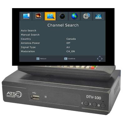 China STB factory full hd tv box free to air ATSC converter set top box for Canada, Mexico, America Dominica ATSC for sale