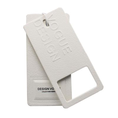 China Wholesale Recyled Luxury Thick White Labels Hot Stamping Paper Garment Hang Tags for sale