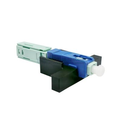 China Fiber Optic Termination Fiber optic fast connector UPC FTTH field terminated quickly assembly oneclick B Wedge SC connector for sale