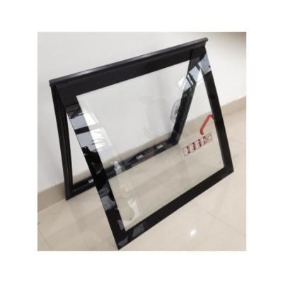 China Customized Aluminum Alloy Safety Aluminum Alloy Black Bus Emergency Escape Stained Glass Window For Car for sale