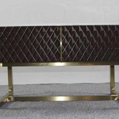 China High Purity Modern Gold Stainless Customized Decorative Console Cabinet Furniture for sale