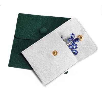 China Custom LOGO Gold Hot Stamping Jewelry Accessories Gifts Accessories Earring Necklace Velvet Pouch Envelope Bags Packaging for sale