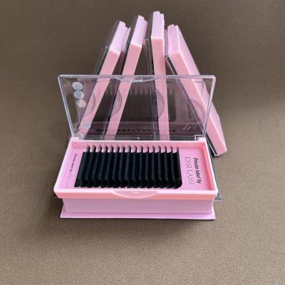 China Customized Private Label Cashmere Natural Mink Silk Individual Classic Lash Long Extensions With Matte Black for sale