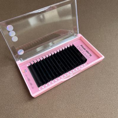 China Natural Long Ellipse Flat Lashes Different Volume Cashmere Eyelash Extensions Premium Silk Lashes With Private Label for sale