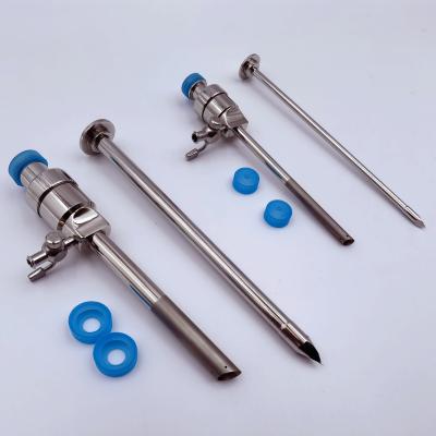 China Manual Laparoscopic Surgery Tools 5mm Autoclavable Reusable Blade Safety Magnetic Trocar for sale