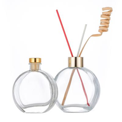 China Custom Flat Shape 80ml 100ml 150ml Perfume Reed Diffuser Bottle Cosmetic Luxury Wholesale for sale