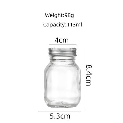 China Food Wide Mouth Food Spices Seasoning Storage Glass Bottles for sale