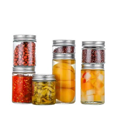 China Food 120ml 170ml 180ml 200ml Small Round Empty OEM Jam Mini Jam Jar Glass With Metal Lid for sale