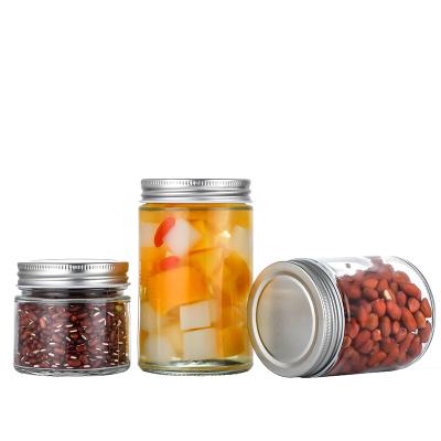 China Hot Sales Food Borosilicate Glass Jars Upright Round Storage Jar With Lid for sale