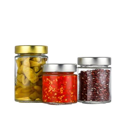 China Food 5 oz 6 oz 7 oz Luxury Food Honey Coffee Storage Jar Clear Glass Jar for sale