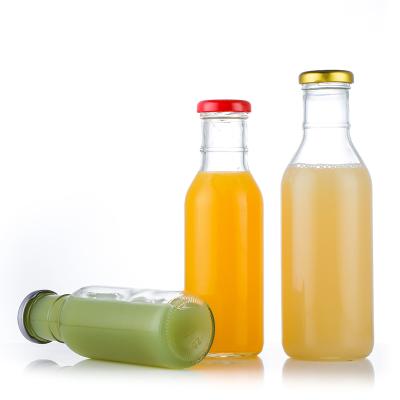 China Beverage Glass Bottle 260ML 367ML 513ML 8.8OZ 12.4OZ 17.3OZ Berevage Juice Liquor Bottles Long Neck for sale