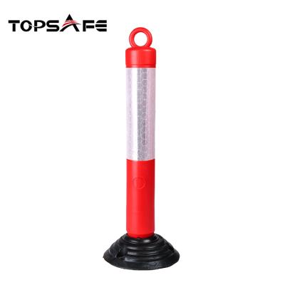 China 100% new LDPE with 100% recyclve construction traffic divider road post safety divider flexible draftsman plastic rubber base base warning post for sale