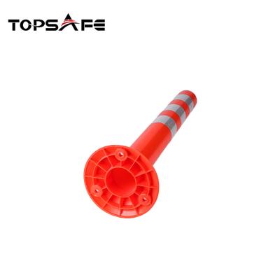 China EVA OR PU 8cm Traffic Post Road Traffic Divider Drafter Post Portable Reflective Flexible Plastic Post Bollard EVA OR PU Traffic Warning Posts for sale