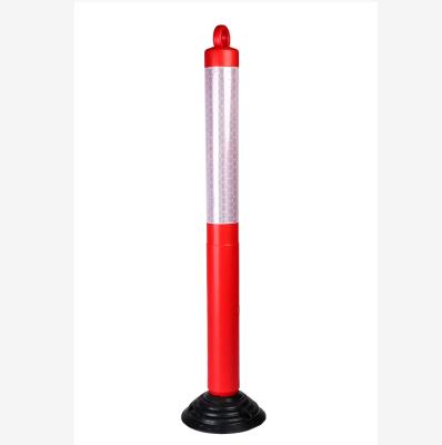 China Reflective flexible safety road drafter road post pe traffic security bollard drafter bollard flexible safety reflective above divider high quality t for sale