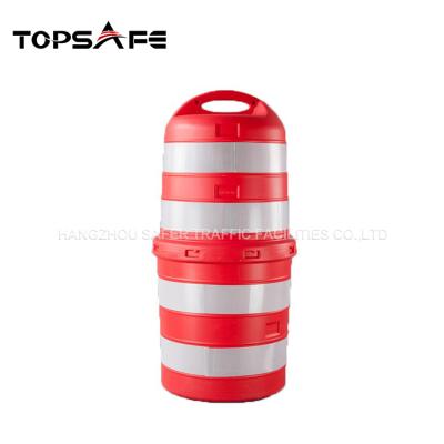 China PE 100cm Drum 3.2KG Traffic Barrel Road Safety Barrier Drum for sale