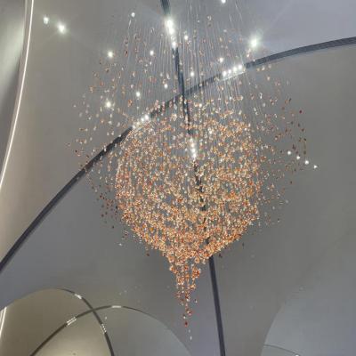 China Modern Nordic Modern Ceiling Living Room Color Hanging Crystal Chandeliers and Pendant Lights for sale