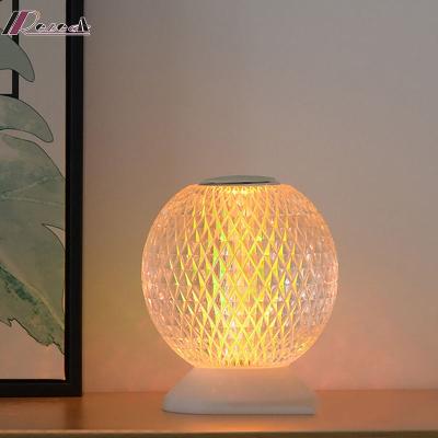 China Small Crystal Ball Light Cordless LED Night Lamp Living Room Bedroom Bedside Three Color Lamp Modern Creative Atmosphere Desk Lamp for sale