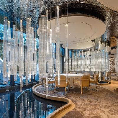 China Modern Decoration Hotel Lobby Branch G9 90Ra 1000lm Indoor Lighting Iron+Glass Crystal Chandelier Luxury Modern Pendant Lights for sale