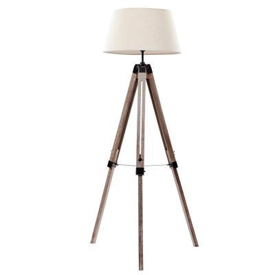 China Ignition Works Unique Contemporary Adjustable Hotel Living Room Lamps Wooden Tripod Position Floor Lamp for sale