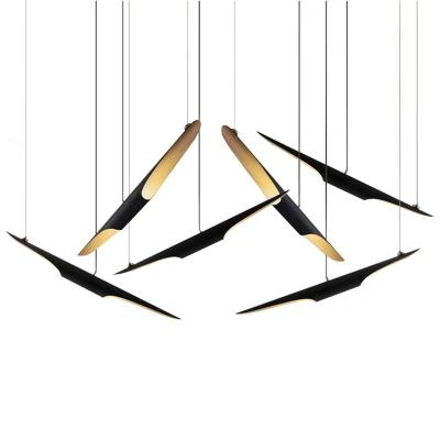 China Mid Century Household Pendant Lamp Indoor Lighting Showrooms Black Gold Led Chandelier Luxury Modern for sale