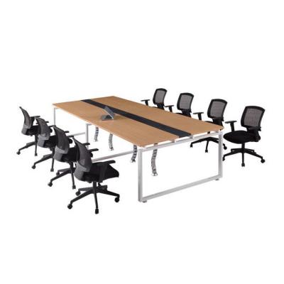 China Adjustable Long Shape (Height) Legs Office Steel Meeting Table for sale