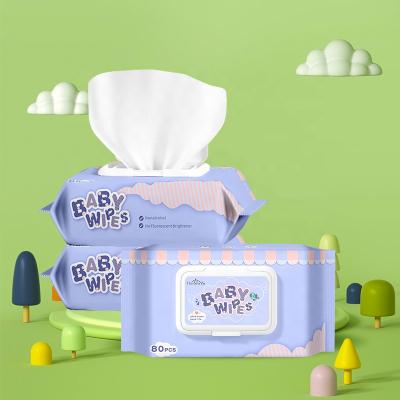 China Baby Skin Cleansing Biodegradable Baby Wipes Portable Sanitary Cleaning Cheap Price With ISO Factory OEM Wipes For Baby Wet Tissue for sale