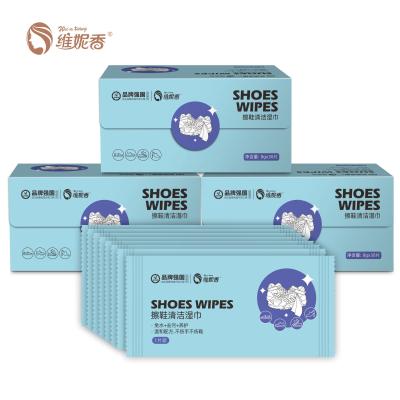 China Daily Life Shoes Cleaning China Supplier With Low MOQ High Quality Portable Wet Wipes For Shoes Disposable Package Easy To Carry And Fast Cleaning for sale