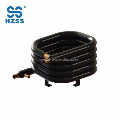 China Heat Transfer HZSS Spiral Coiled Tube In Coaxial Tube Heat Exchanger Water To Freon Heat Pump for sale