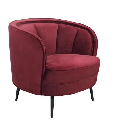 China New Model Modern Design Wine Red Modern Design Furniture Living Room Armchair Leisure Chair Sofa Chair Wooden Leisure Cooling Chair for sale