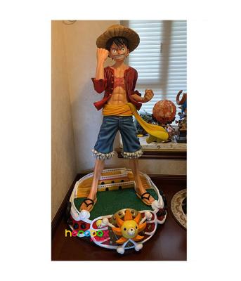 China Life Size Anime Figure One Piece Figure Luffy Sculpture Resin Luffy Statue for Decor for sale