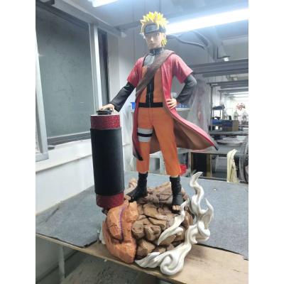 China 110cm Life Size Naruto Character Uzumaki Statue Resin Sculpture Custom 1/2 Folk Art Style for sale