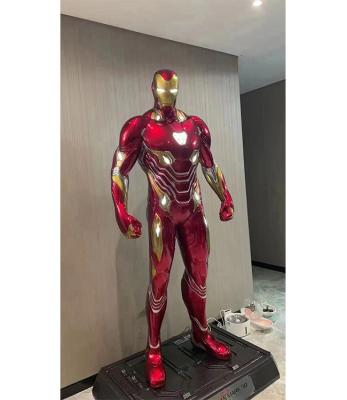 China Custom Life Size Marvel Figure Iron Man Statue Super Hero Fiberglass Iron Man Sculpture  Marvel MK50 Resin Crafts Iron Man for sale