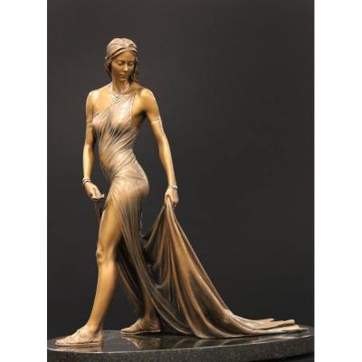 China Regional Feature Europe Customized Art Deco Nude Woman Bronze Statue Classical Design for sale