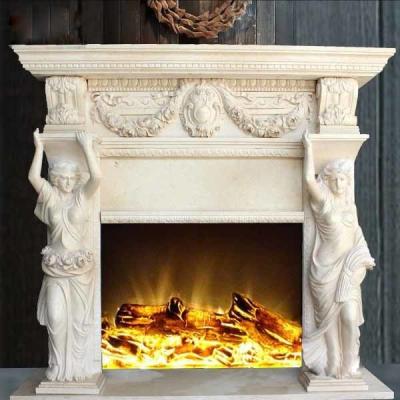 China Custom All Size Modern decor flame fireplaces flame settings indoor marble mantel electric fireplace for sale