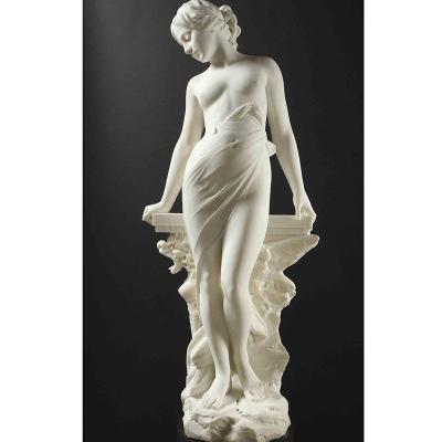 China 2024 Sexy nude woman marble statue nude white marble stone birth of venus statue sculpture statue prices white marble nude lady for sale